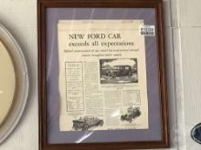 24”......X28”...... FRAMED PRINT NEW FLRD CAR EXCEEDS ALL EXPECTATIONS