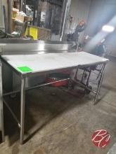 Stainless Steel Poly Top 5' Table