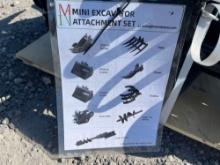 2024 Set of 9 MIVA Mini Excavator Attachments