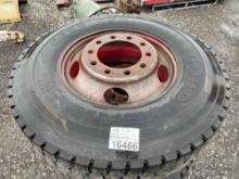 (4) Goodyear 12R22.5 Truck Tires