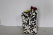 Jar of vintage buttons