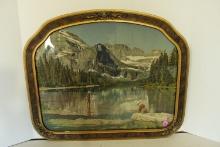 Framed picture - Mountain fishing