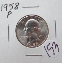 1958-P Washington Quarter