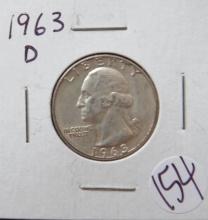 1963-D Washington Quarter