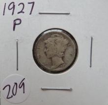 1027-P Mercury dime