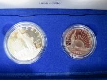 1986 Proof Liberty Dollar and Half Dollar