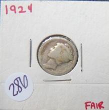 1924- Mercury Dime