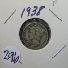 1938- Mercury Dime