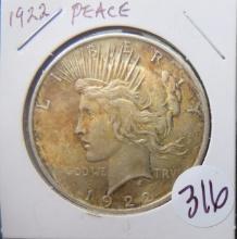 1922- Peace Dollar