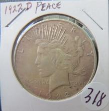 1922-D Peace Dollar