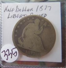 1877- Liberty Seated Half Dollar