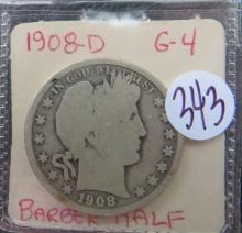 1908-D Barber Half