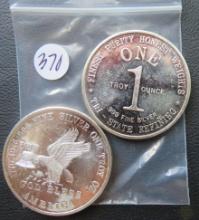 (2) One Ounce Silver Round- Tri-State Refining