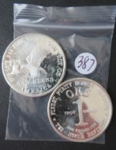 (2) One Ounce Silver Round- Tri-State Refining