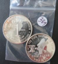 (2) One Ounce Silver Round- Tri-State Refining