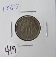 1867- Shield Nickel