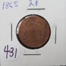 1865- 2 Cent Coin