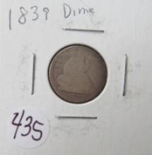 1839- Seated Liberty Dime