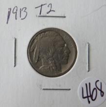 1913- T2 Buffalo Nickel