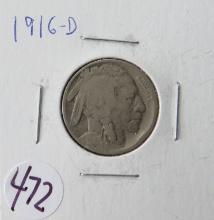 1916-D Buffalo Nickel