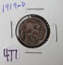 1919-D Buffalo Nickel