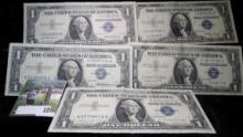 Series 1935E Star Replacement One Dollar Silver Certificate; Series 1957 Star Replacement One Dollar