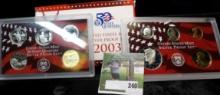 2003 S U.S. Silver Proof Set, original as issued.