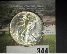 1943 P Walking Liberty Half Dollar. High grade!