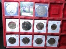 (10) U.S. Dollar Coins including a few BU Eisenhower Dollars.