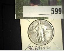 1920 P U.S. Standing Liberty Silver Quarter. Fine.