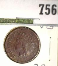 1867 Indian Head Cent, VG. Slight corrosion.