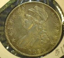 1818 Capped Bust Half Dollar, EF.