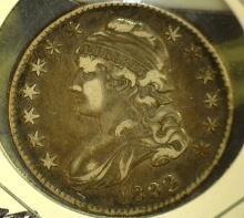 1833 Capped Bust Half Dollar, VF.