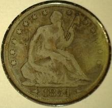 1854 O Arrows at date U.S. Seated Liberty Half Dollar, VG.