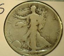 1927 S Walking Liberty Half Dollar, Good.