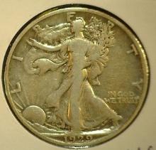 1929 S Walking Liberty Half Dollar, VG.