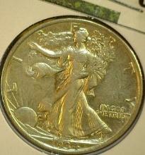 1934 P Walking Liberty Half Dollar, AU.