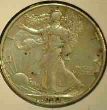 1934 D Walking Liberty Half Dollar, EF.