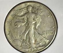 1939 P Walking Liberty Half Dollar, Extra Fine