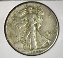 1941 P Walking Liberty Half Dollar, EF.