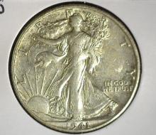 1941 S Walking Liberty Half Dollar, EF.