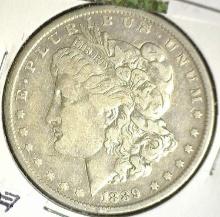 1889 O Morgan Silver Dollar, Fine.