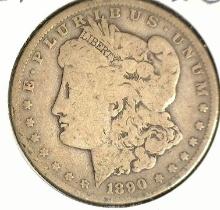 1890 P Morgan Silver Dollar, VG.