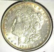 1902 P Morgan Silver Dollar, Brilliant Uncirculated.