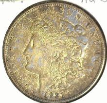 1921 P Morgan Silver Dollar, Toned AU.