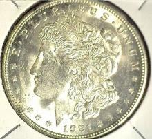 1921 D Morgan Silver Dollar, Brilliant Uncirculated.