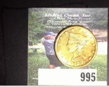 1882 Eagle U.S. $10 Gold Eagle Piece. A nice high grade specimen.