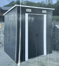 Land Honor 6'x4' Galvanized Metal Pent Shed