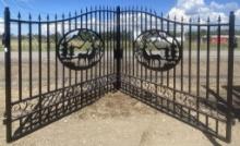 20' Bi-Parting Wrought Iron Gate