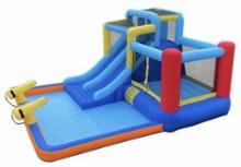 LandHonor Inflatable Water Double Slides Bounce